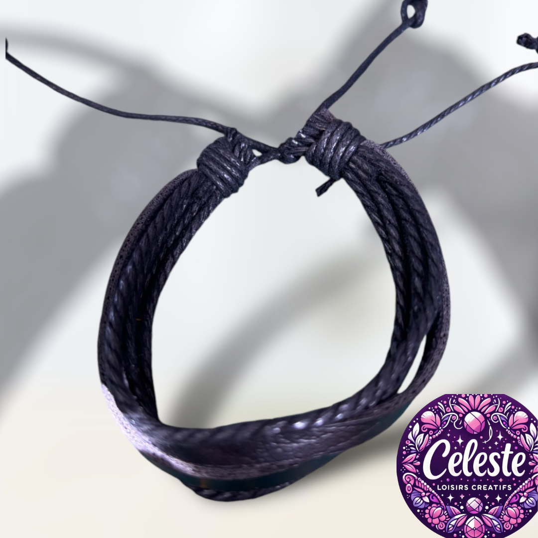 Bracelet en cuir retro, pour hommes - Ajustable et Élégant