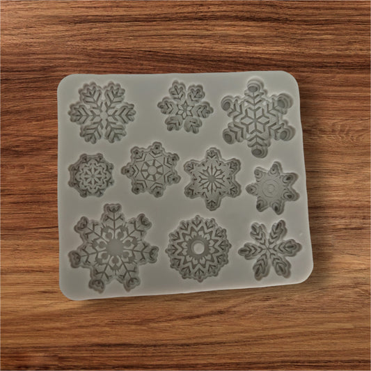 Moules en silicone flocon de neige, alice bleu, 80x90mm(