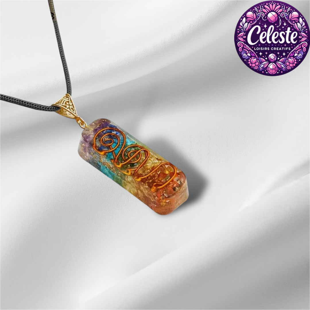 Collier En Pierre De Reiki À 7 Chakras