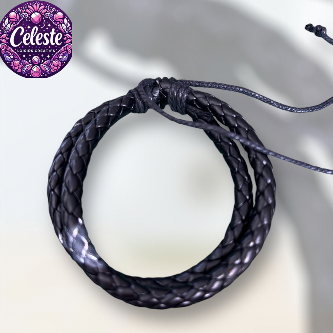 Bracelet en cuir retro, pour hommes - Ajustable et Élégant